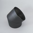 Two Segment 45 Degree Elbow Black Chimney Pipe Single Wall Stainless Steel